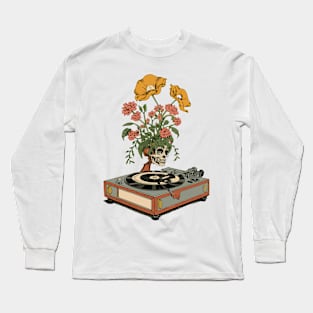 Floral Record Player Long Sleeve T-Shirt